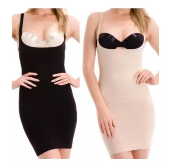Women Seamless Full Slip Petticoat Under Dress Bodyshaper Tummy Control  Bodysuit