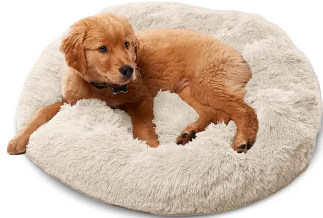 23" Donut Dog Bed for Small Dogs | Dogs/Cats | Marshmallow Cuddler Nest Calming