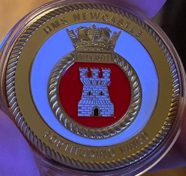 ROYAL NAVY MEMORABILIA Gifts Collection Gold Coin Medal HMS Newcastle