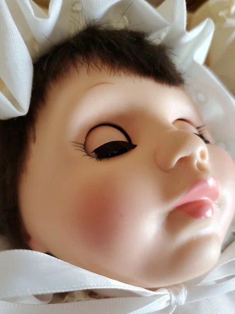Marjorie Spangler Porcelain Baby Doll Lisa 1979 with Box Tag Baby Girl 4