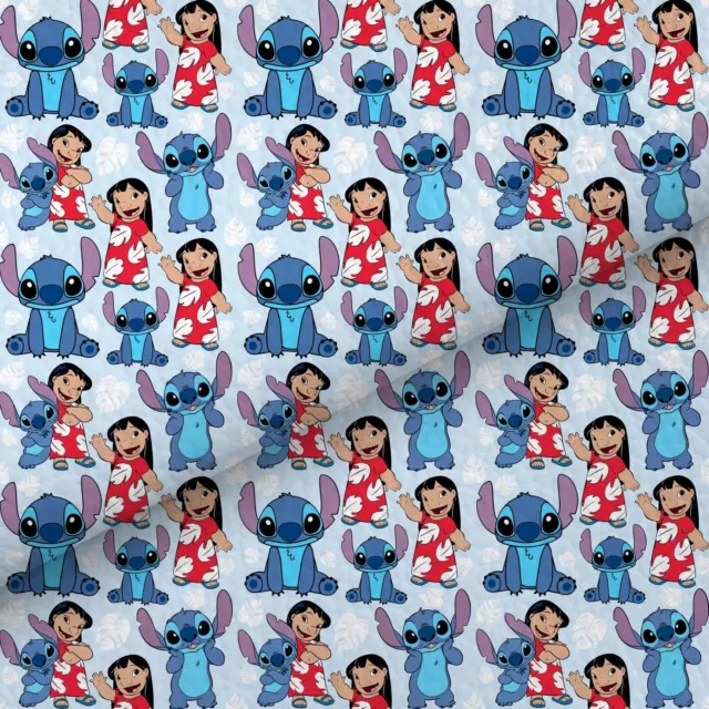 Hair Bow Printed Canvas Fabric For Making Bows Lilo And Stitch A4 Sheet