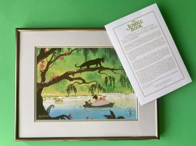 Rare Disneys Jungle Book Limited Edition 434/500 W/ Coa 1997 Lithograph Mint