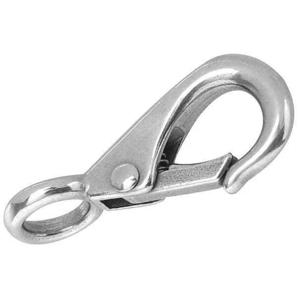 10-Stainless Steel 2-7/8" Long Rigid Round 3/8" Eye Quick Snap