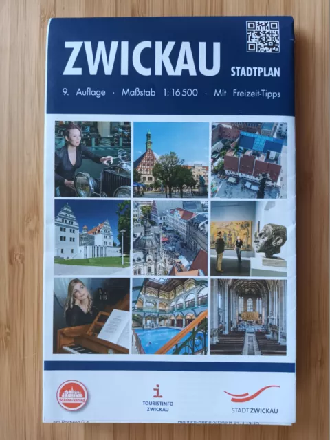 Zwickau Stadtplan aktuellste Auflage, brandneu Maßstab 1:16 500 Mit Freizeit-Tip