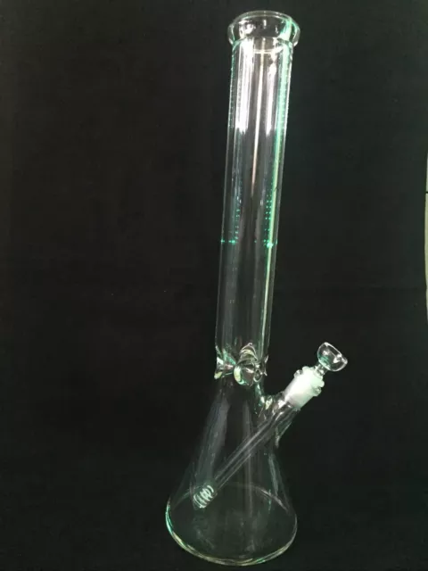 50mm is the tube diameter 7mm Thick Glass Water Pipe Bong Beaker 18”Inch