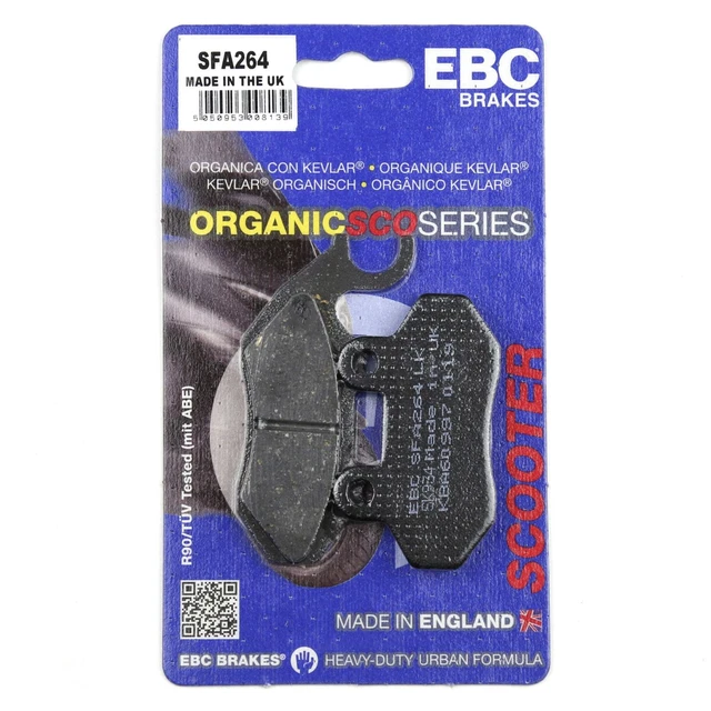 EBC Organic Front Brake Pads SFA264 - Fits SYM Crox 50 125 150 (2015-2021) - Made In UK
