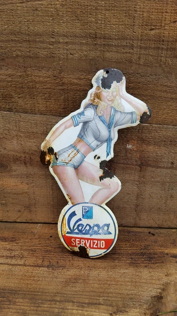Plaque métal VESPA The Italian Legend 40 x 30 cm déco rétro vintage