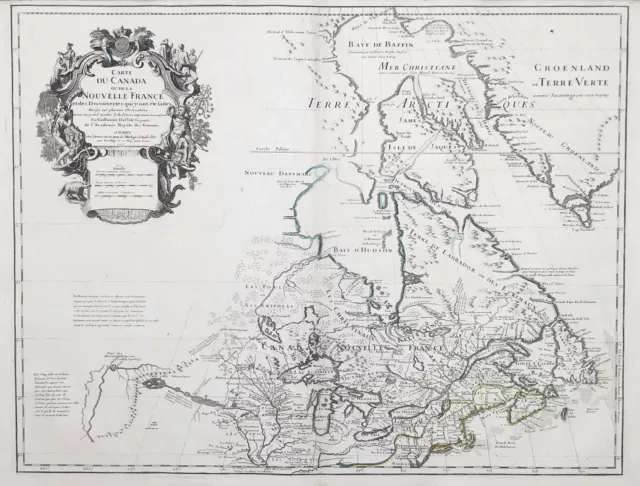 North America Canada Great Lakes Amerika Kanada map Karte Delisle 1703