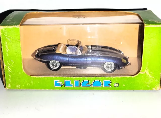Eligor 1152 Jaguar XKE E Type Roadster Met Blue Mint in Box + Catalogue 1/43