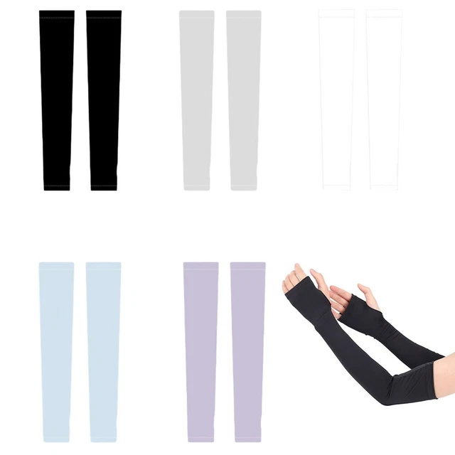 1 Pair Cycling Arms Sleeves UV Sun Sports Protection Breathable Arms Cool Cover