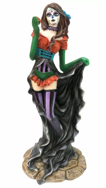 La Catrina Statue Figurine 11" Tall La Calavera Dia de Los Muertos Day of Dead O