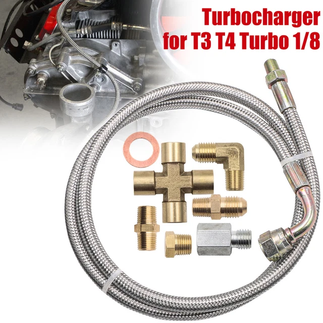 TURBO OIL FEED Line Kit Universal Oil Return Line Oil Drain Line Kit 1/