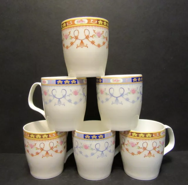 Set Of 6 Mugs Data New Chian Mix Regal Shape Fine Bone China Mugs Cups To Clear