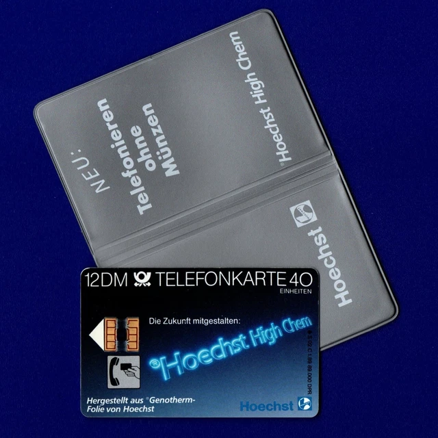 🙂 🙂 S 02 C 04. 1989!!!! 7 cifre!! SCHEDA TELEFONICA HOECHST HIGH CHEM ++ CUSTODIA