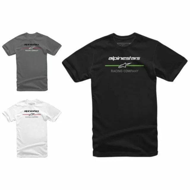 Alpinestars Bettering Mens Classic Printed Casual Tee T-Shirt - Black/Gray/White