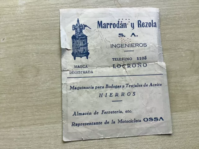 Ticket For Bullfight At Plaza De Toros ,Logrono  21/9/1961 3