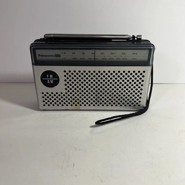 PANASONIC PORTABLE RADIO AM/FM Vintage RF516 Silver PARTS ONLY 12.99
