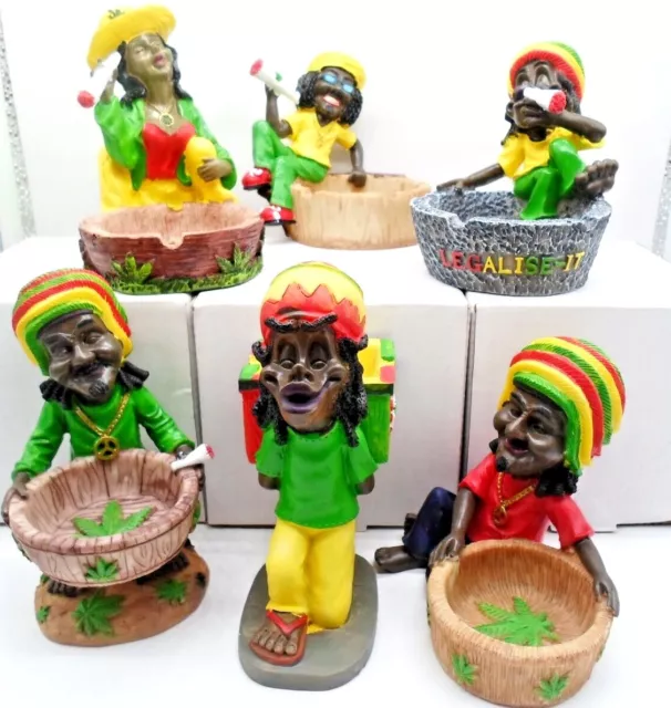 1 X Rasta Man Jamaican  Ashtray Ash Bob Marley Random Design