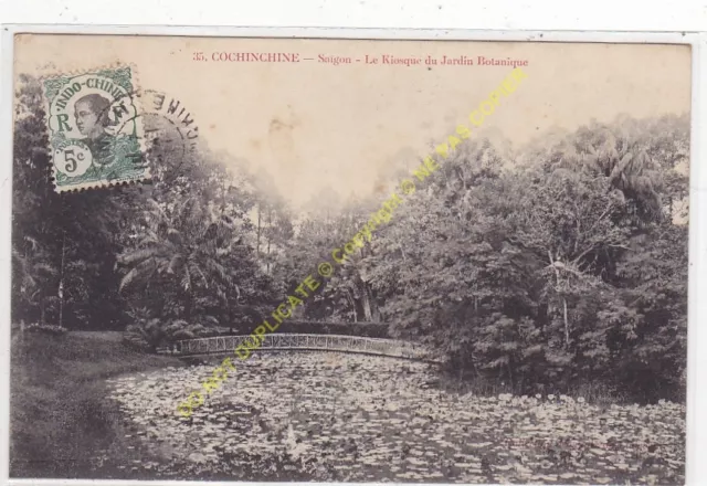 CPA COCHINCHINE SAÏGON Kiosque du jardin botanique Edit POUJADE 35