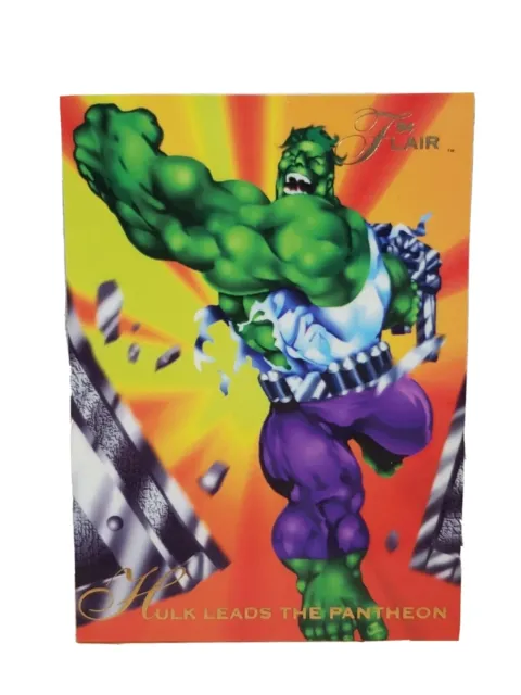 1994 Fleer Flair Marvel Annual Base Trading Card #95 Hulk Leads The Pantheon
