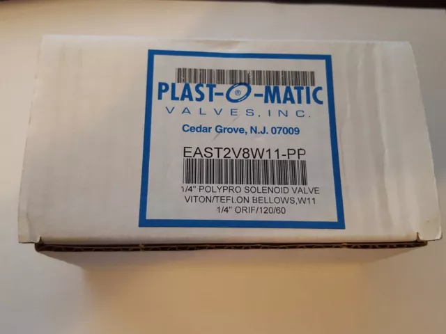 Électrovanne Polypro Plast-O-Matic East2V8W11-Pp 1/4"