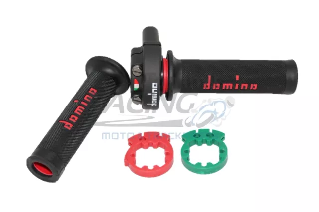 DOMINO Racing Gasgriff XM2 mit Griffgummi, Schnellgasgriff, Kurzhubgasgriff