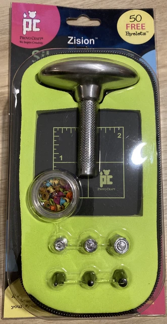 Juego de herramientas de 8 piezas Provo Craft Zion Zion Silent Setter con 50 ojales gratis punzón orificio