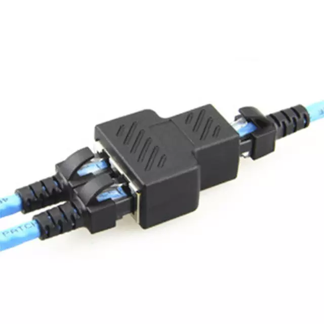 Adaptador de cable Ethernet RJ45 divisor de cable 1 en 2 Dual CAT 5/CAT 6 LAN 2