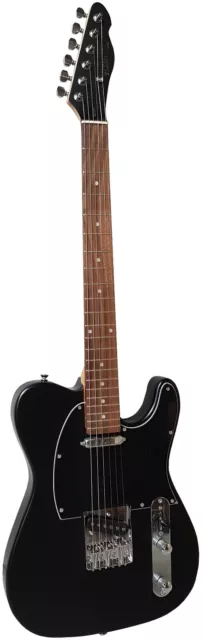 E-Gitarre Matt Schwarz - Massivholz Körper - Ahorn Fingerboard Elektrogitarre
