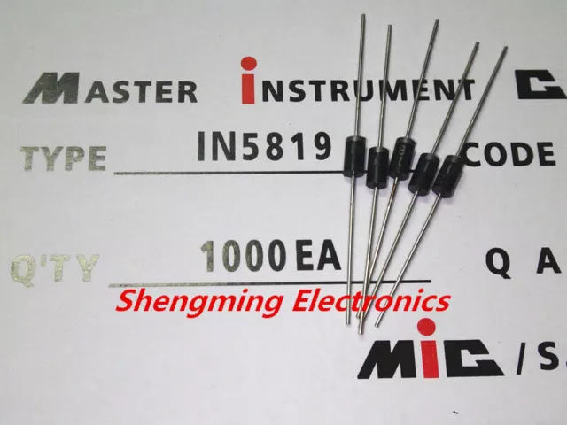 1000Pcs 1N5819 In5819 Do-41 Diode 1A 40V Schottky Barrier #A6