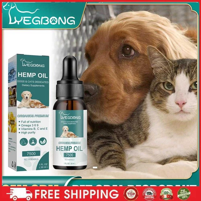 Pet Pain Relief Oil Calming Aid for Cats Dogs Joint Support Immune Skin Health