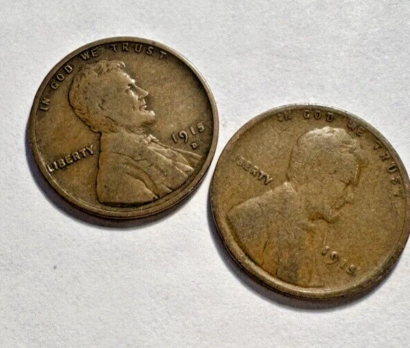 1915-P & 1915-D Lincoln Wheat 1c 2 Coin Lot ~ Both Coins ~ Bargain! ~ N74