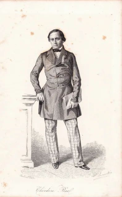 Portrait XIXe Théodore Bac Limoges Haute Vienne Avocat Homme Politique