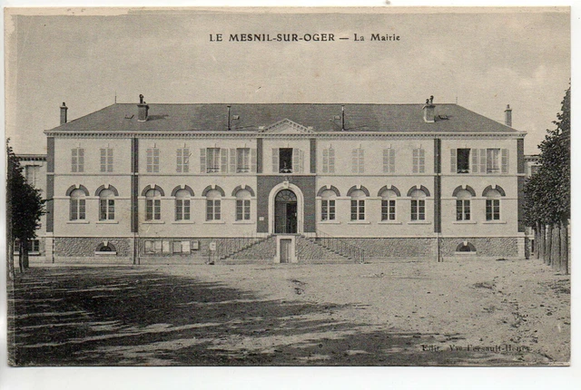 Carte Postale Ancienne CPA MESNIL-sur-OGER - La Mairie Originale