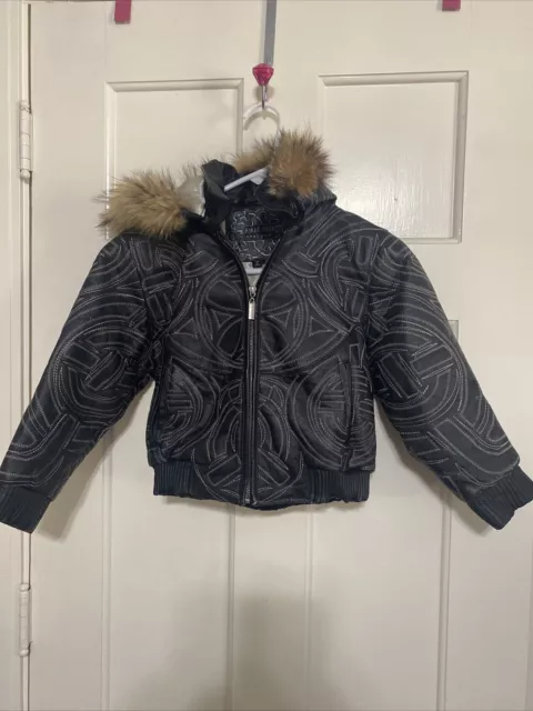 Desert Well Leather Bomber Size Childrens 5/6 Removable Good, Zippered Pockets