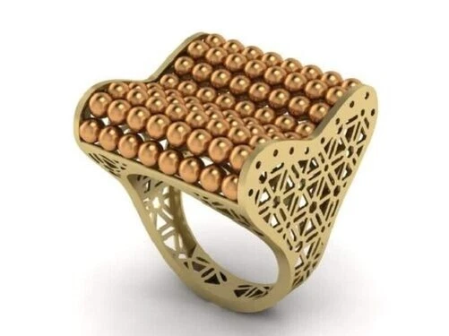 Fiançailles Couple de Mariage Promesse Cocktail Large Bague Forme Coeur Argent