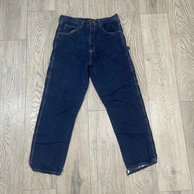 WALLS ZERO ZONE Lined Denim Carpenter Work Jeans Thinsulate (tag 34x32 ...