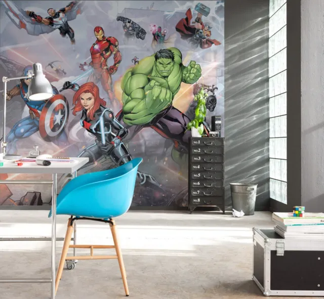 Marvel Riesiges Wandbild Avengers Schlafzimmer Tapete 300x279cm Hulk Ironman