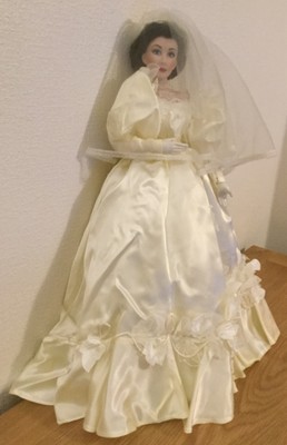 Gone With The Wind 'Scarlett'  Wedding Dress Doll Franklin Mint 22" tall