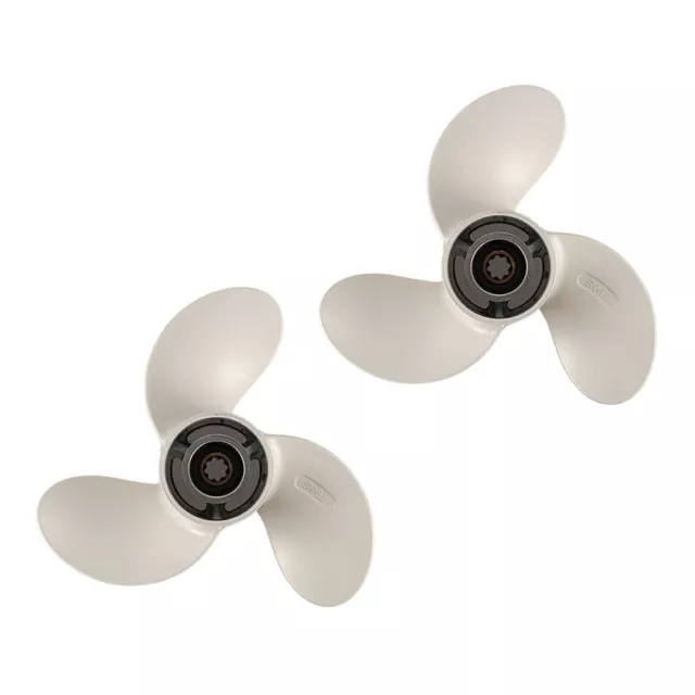 2X 9 1/4 x 9-J Neu Aluminium Alloy 3 Blade Außen Border Propeller für  9.9-2150