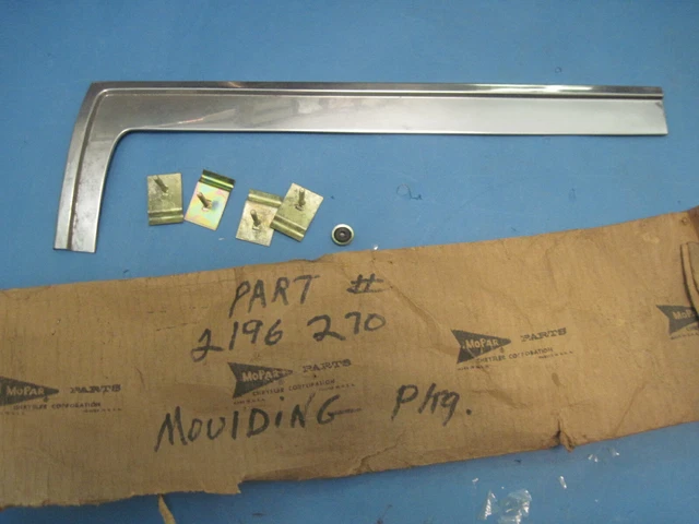 NOS 1960 Chrysler DeSoto Dodge Plymouth right side windshield molding (ex conv)