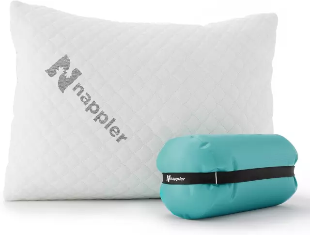 Small Memory Foam Gel Cooling Pillow For Travel Camping Backpacking Airplane Car