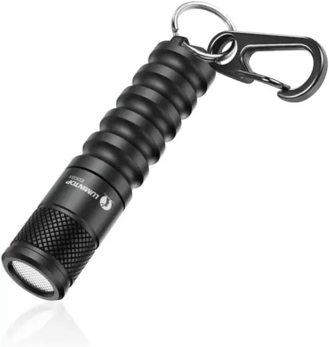 LUMINTOP LED Small Flashlight Torch Keyring, EDC01 Keychain Torch, 120 Black