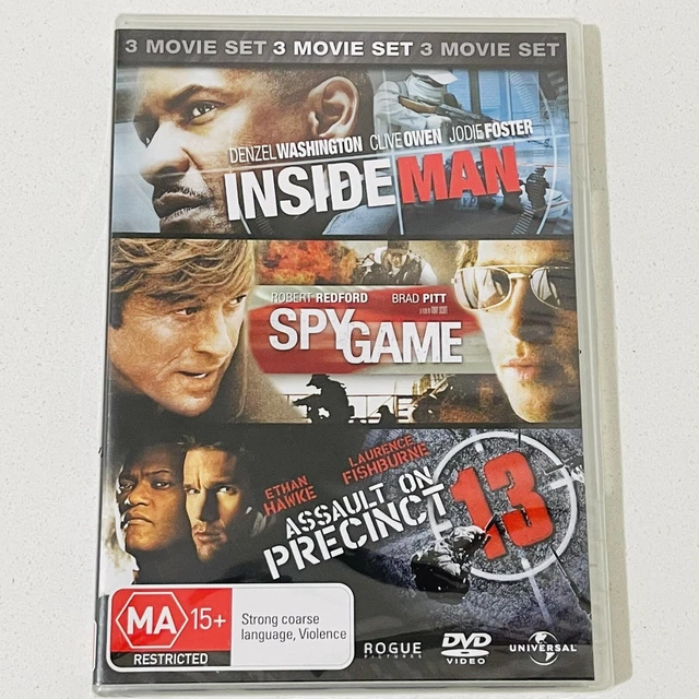Inside Man / Spy Game / Assault On Precinct 13 DVD : 3 Movie Set : Region 4 & 2
