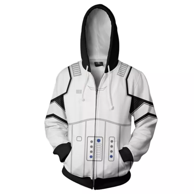 Star Wars Imperial Army Stormtrooper Hoodie Printed Storm Trooper Zipper Jacket