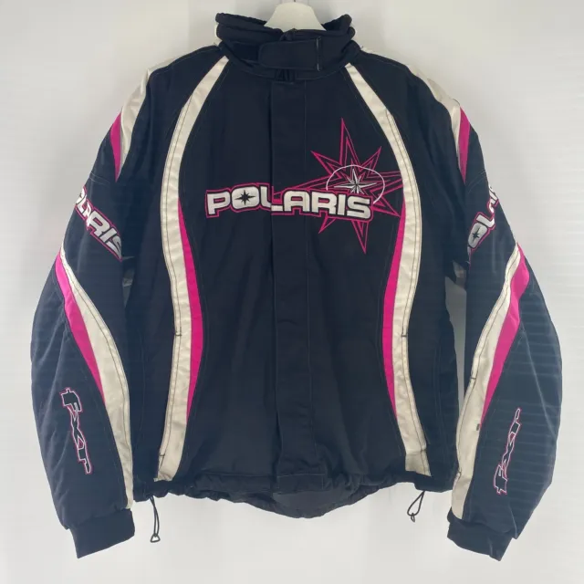 FXR Polaris Snowmobile Jacket Insulated Black Magenta White Women's Sz XL