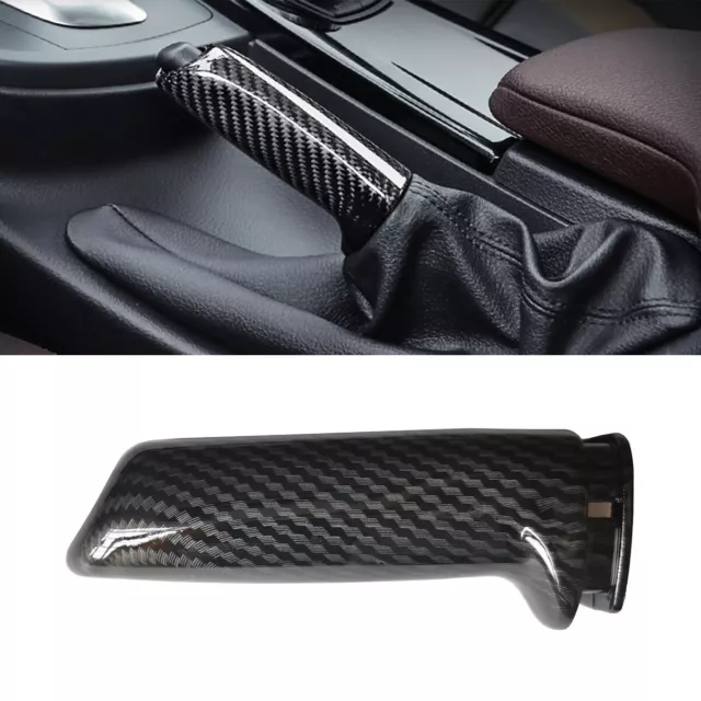 Carbon Fiber Look Handbrake Brake Handle Cover For BMW E46 E60 E90 E92 F30 F32