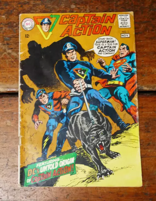 Captain Action #1 - DC Comics (1968) 1st Appearance Key Issue - Superman - VG