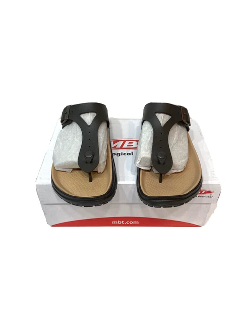 MBT Meru Women's Recovery Sandals Size 11 11.5 Dark Brown Shoes Arch Support