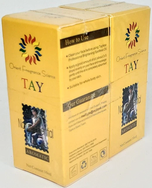 2 Pack - TAY Oriental Fragrant Oil Herbal Plant & Citrus Topical Skin Care, 10mL